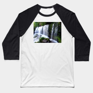 Sgŵd isaf Clun-gwyn Waterfall Baseball T-Shirt